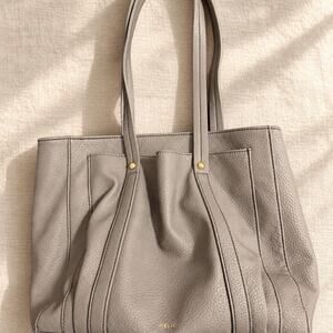 Relic medium gray leather tote purse